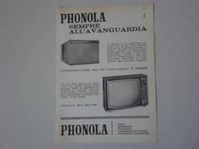 advertising Pubblicità 1961 CONDIZIONATORE/TV PHONOLA