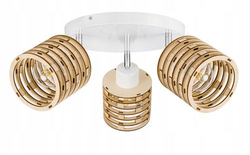 Wooden spring ceiling light - ceiling,