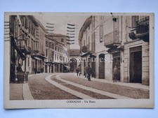 CODOGNO Lodi Via Roma animata bar ristorante vecchia cartolina