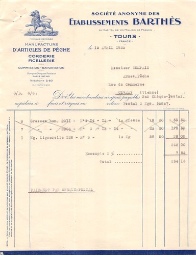 1935 etab barthes articles - ,