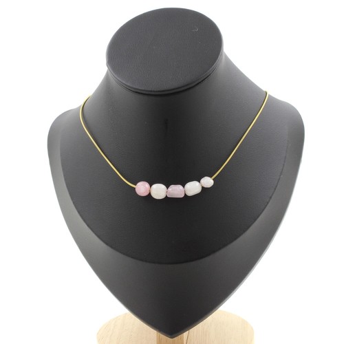 Collana perle kunzite - perle, del
