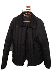 Piumino Donna Benetton Nero . Avvitato. Trapuntato Con Collo Alto In Maglia