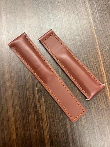 Brown leather strap 18mm - brown,