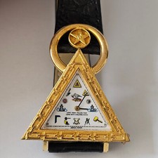 ANONIMO-MASSONICO-TRIANGOLARE-AUTOMATICO-SWISS MADE-OVERSIZE (39 MM)-PLACCATO