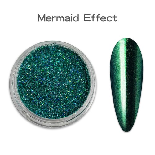 Polvere glitter unghie sirena