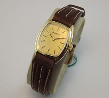 BULOVA ORO 18 Kt  RETTANGOLARE DONNA ANNI '80 VINTAGE WRIST WATCH IN 18 Kt GOLD