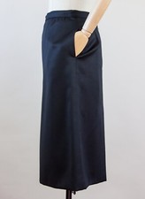 Gonna lana vintage anni '70 - loungette midi - nero - DANA COTE' D'AZUR