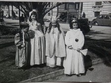 Vecchia foto d epoca fotografia antica BAMBINI VESTITI DA CARNEVALE Salerno di
