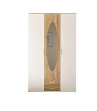 Armadio VALVARRONE a 3 ante battenti e 2 cassetti in laminato, LAP 120x195x55 cm