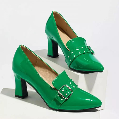 Decolte donna verde vernice - decolte,