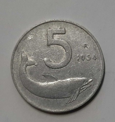 Lire delfino anno 1954 - 5,