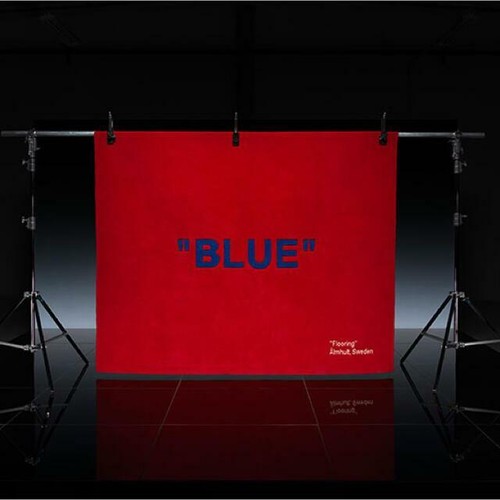 Tappeto blu virgil abloh - tappeto, x