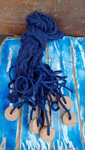 Rete pesca decorativa blu - rete,