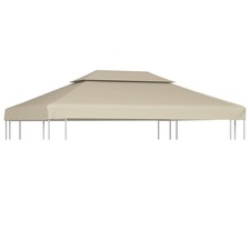 Gazebo Canopy Beige Polyester