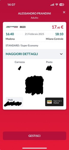 Biglietto frecciarossa - biglietto,