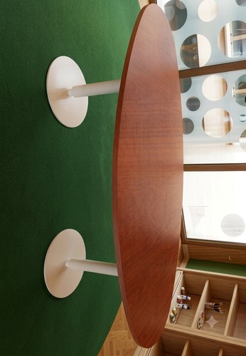 Tavolo riunioni ovale legno - tavolo,
