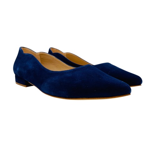 Scarpa donna camoscio blu - scarpa,