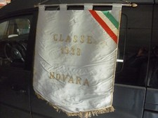 novara STENDARDO GAGLIARDETTO "CLASSE 1938" CON TRICOLORE mis.80X67