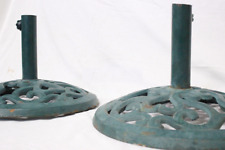 Bellissima coppia porta ombrelloni / base ombrellone / metallo / Inghilterra /UK