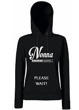 FELPA DONNA NONNA loading CON BARRA CARICAMENTO idea regalo CAPPUCCIO TASCONE