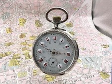 Dracip grande OROLOGIO TASCA con Cartouche  .Argento . 1900