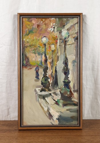 Lampioni dipinto olio - lampioni,,