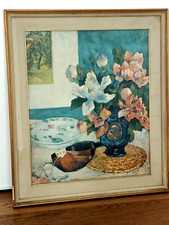 Quadro stampa natura morta riproduzione di Nature morte à la mandoline P.Gauguin