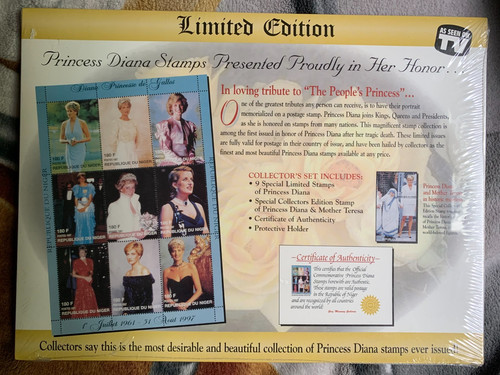 Francobolli principessa diana - principessa,