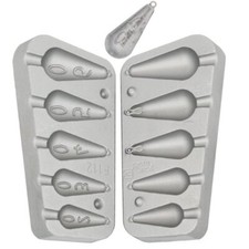 Stampo Piombo Pesca Pera Gr.20-30-40-50-60 gancio mini inox F 112