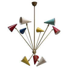 Lampadario Ottone Mid-Century