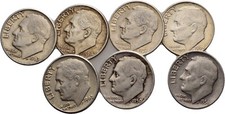 USA Liberty Dime 7 pezzi