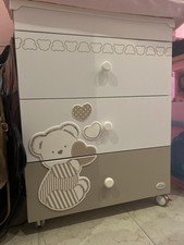 Foppapedretti Dolcecuore Bagnetto Fasciatoio con 3 Cassetti - Bianco/Beige