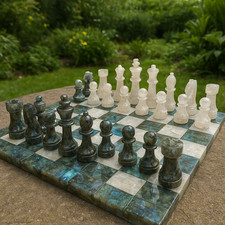 Mano Blu Labradorite Scacchi