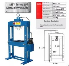 Pressa idraulica manuale 20t - idraulica,