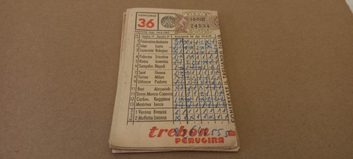 Schedina totocalcio 1957 - schedina,