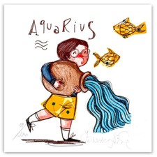 Federica Porro “Aquario (lui)” 20x20 cm stampa glicée originale