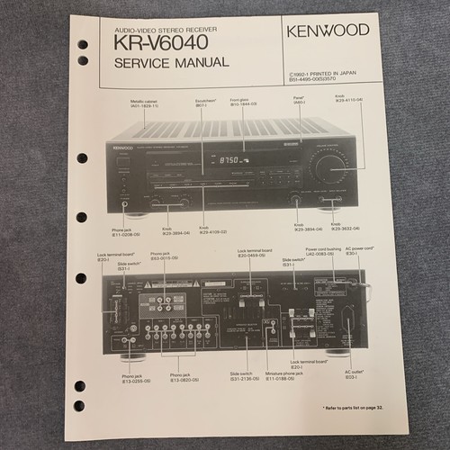 Kenwood v6040 manuale - kenwood, kr-v6040