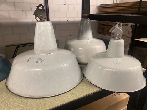 Lampada smaltata grigio - lampada,