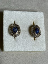 Orecchini Vintage In Oro Con Zaffiri E Diamanti
