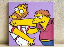 Wade Boggs - The Simpsons - Homer at bat Baseball Paint Canvas