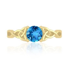 Anello filigrana topazio blu