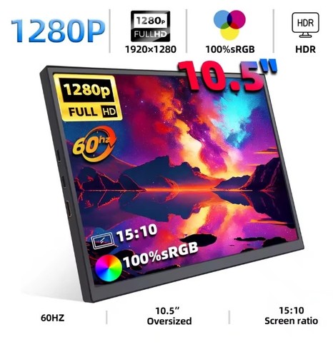 Monitor portatile 1280p 5 - portatile, 10,5