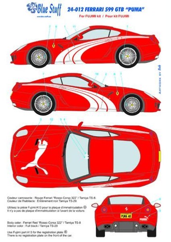 Decal ferrari 599gtb - ferrari,