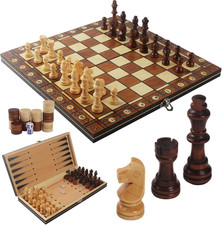Scacchiera in Legno, 3 in 1