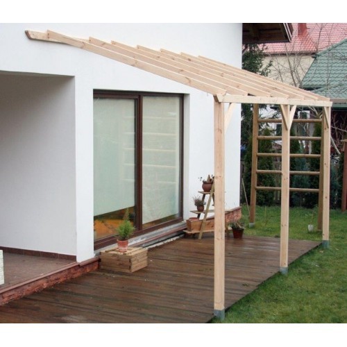 Pergola addossata legno - in, 3x5