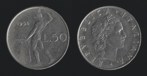 Lire 1954 vulcano italia - 50,