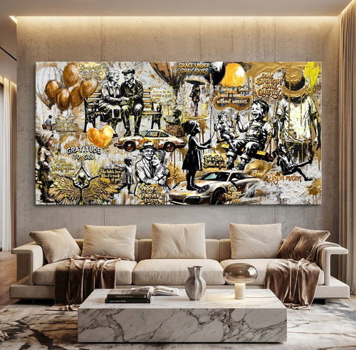 Banksy graffiti wall art - banksy,