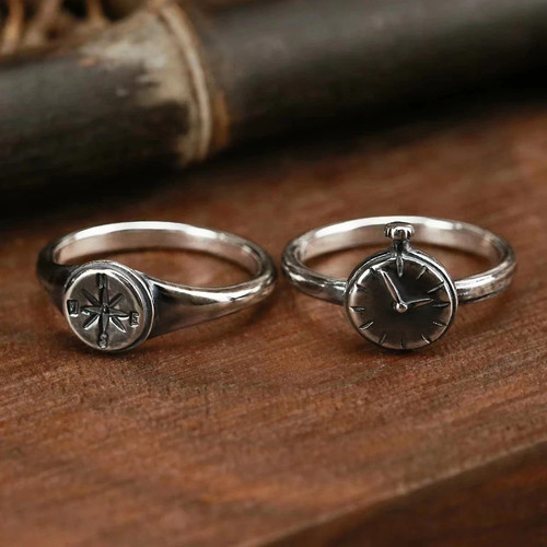 Anello coppia vintage orologio