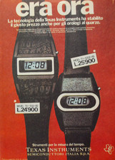 Pubblicità Advertising Italian Clipping 1977 OROLOGI AL QUARZO TEXAS INSTRUMENTS