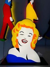 Icon Marco Lodola Opera SCULTURA Luminosa in Plexiglass Pop Art Marylin Monroe